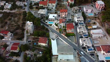 aerial drone footage over, mararska, croatia
