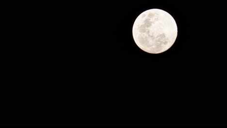 a quick shot of a shining full moon on the upper right side of the frame