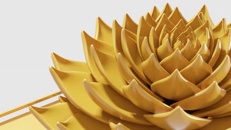 Eine-Digitale-Kunstanimation-Der-Öffnung-Einer-Gelben-Lotusblume-In-Einer-3D-Loop-Darstellung