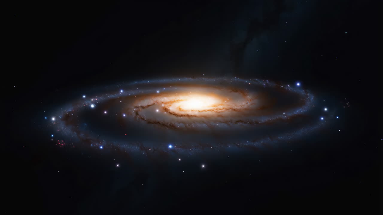 Majestic Spiral Galaxy in Deep Space