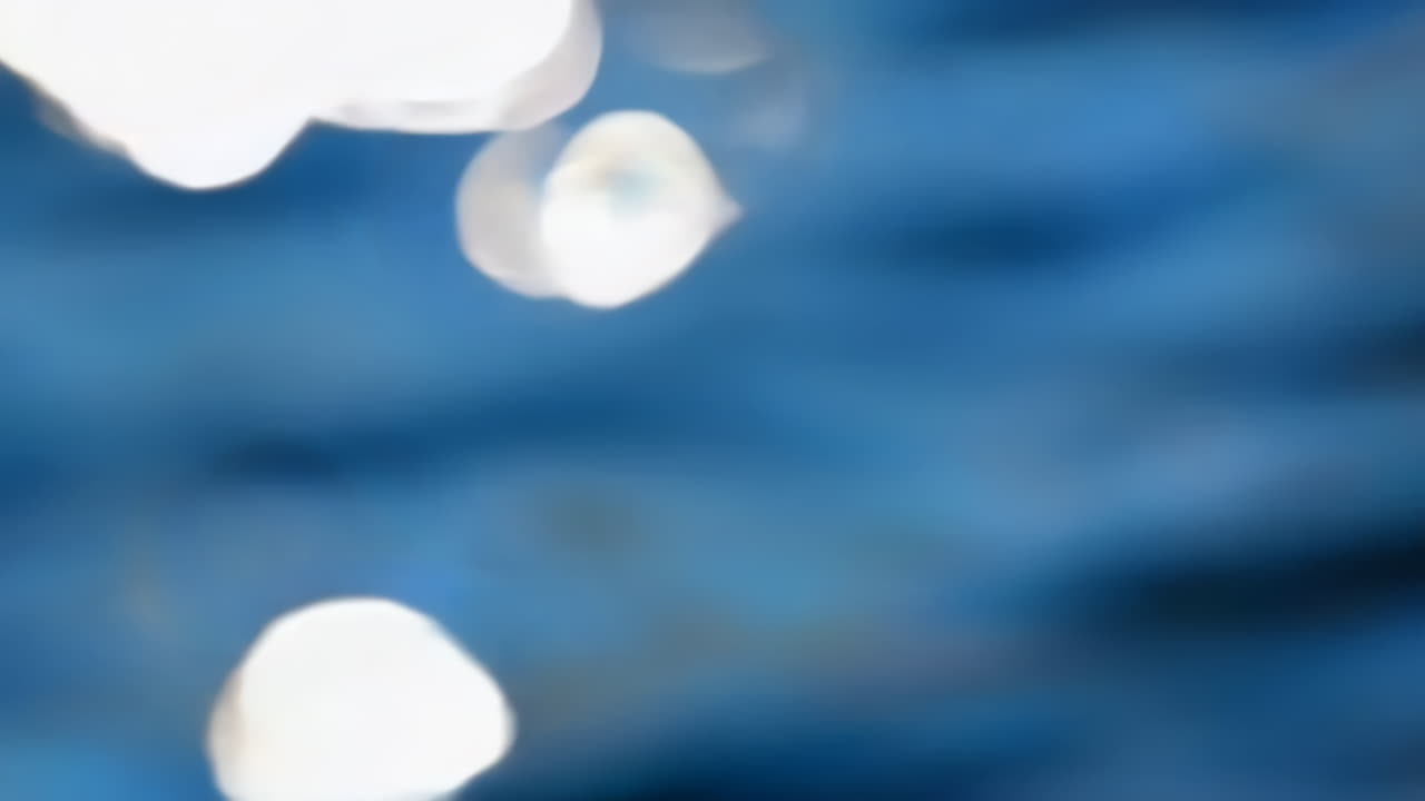 Abstract Blue and White Bokeh Background