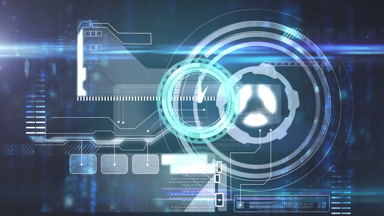 Animation of data processing over clock