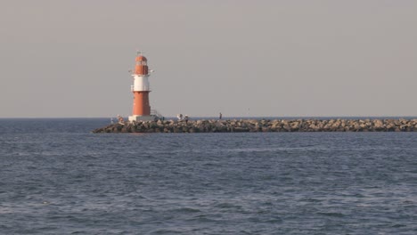 Impressions-of-the-beach-in-Warnemünde-Warnemuende-near-Rostock-on-a-beautiful-summer-evening-in-Germany,-Europe