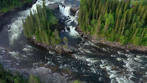 Ristafallet-waterfall-in-the-western-part-of-Jamtland-is-listed-as-one-of-the-most-beautiful-waterfalls-in-Sweden.