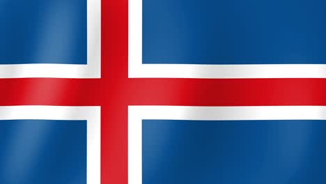 animation of iceland flag waving in the wind