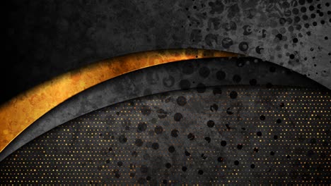 black and golden abstract grunge wavy corporate motion background