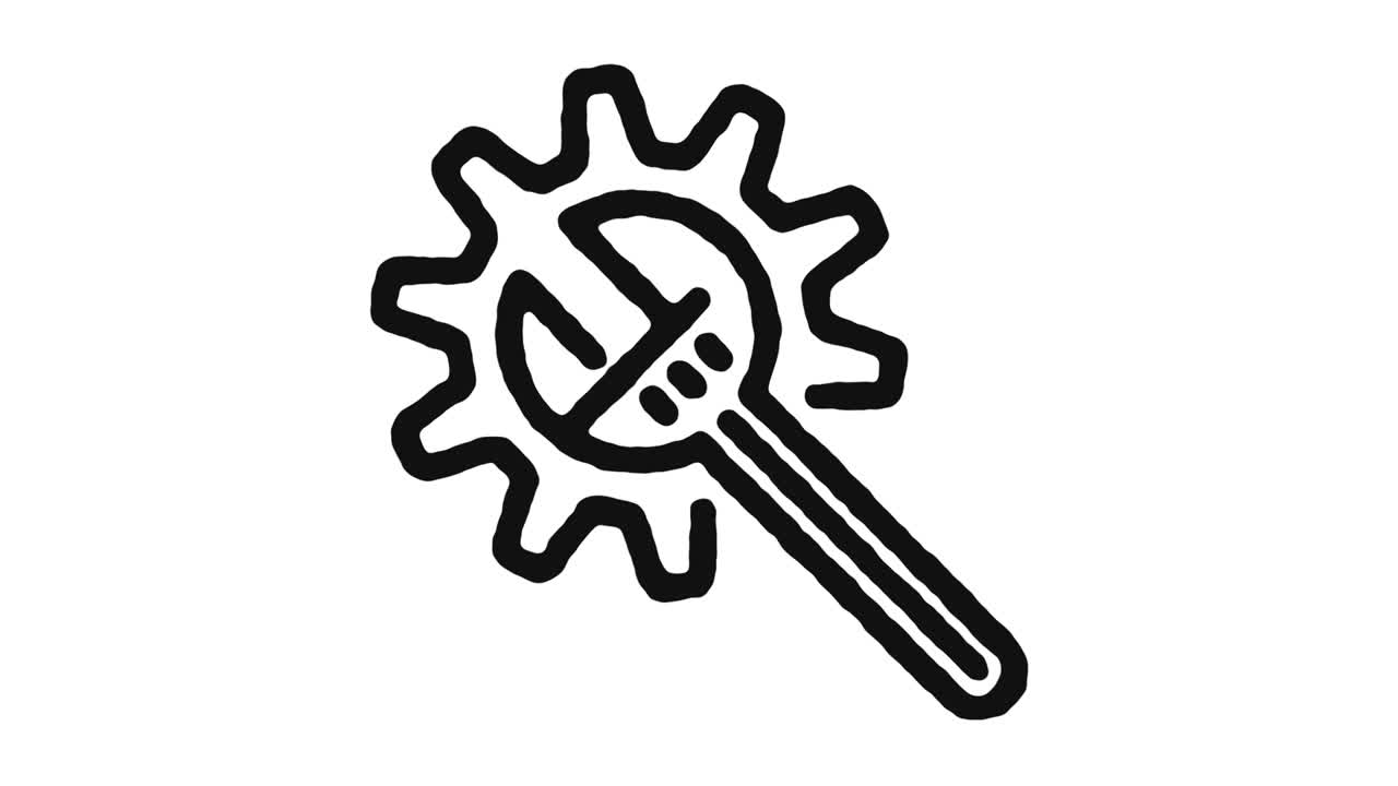 유지보수 아이콘 애니메이션 영상 및 알파 채널