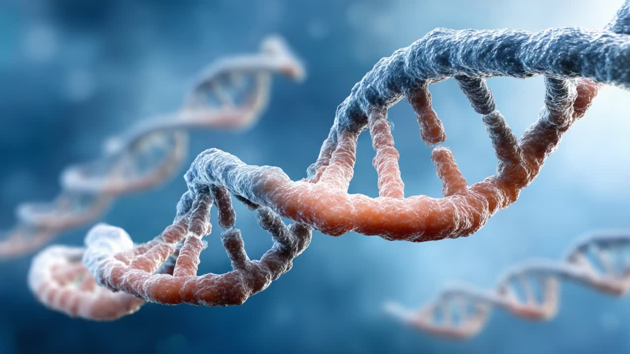 A Close-Up View of DNA Helix: Exploring the Intricate Structure and Function of Genetic Material Through Detailed Visualization of Nucleotide Patterns