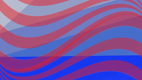 animation of red and blue stripe abstract patterns from american flag