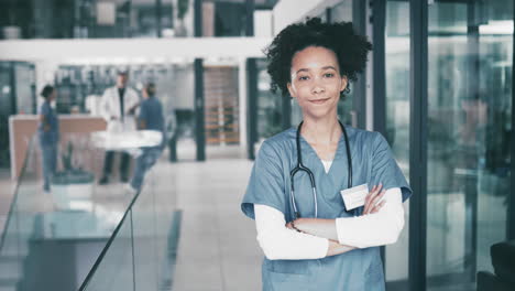 a cheerful young female medical practitioner