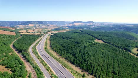 highway road stretching through majestic landscape of france countryside