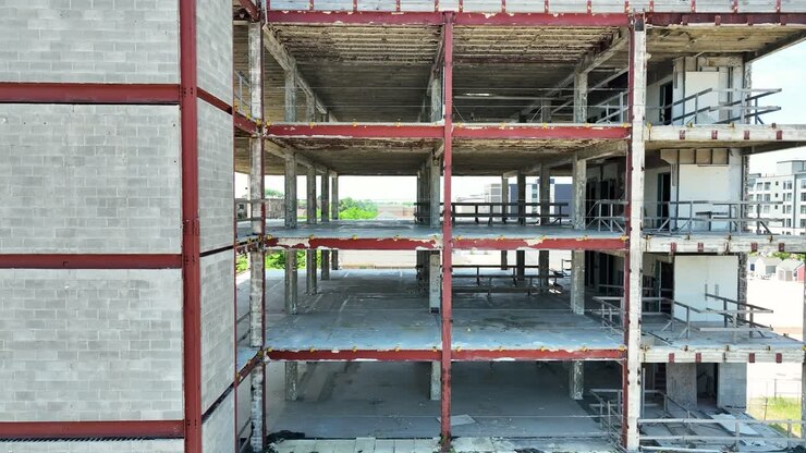 Baustelle eines städtischen Gebäudes