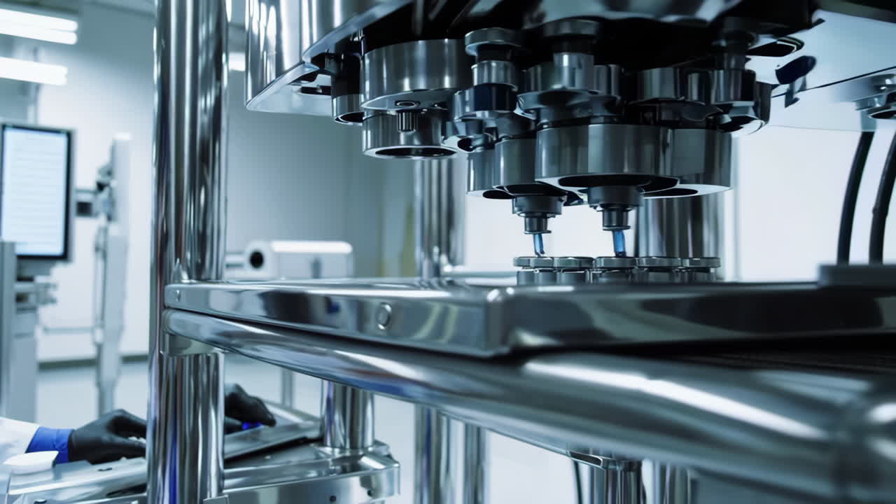 Scientists Working with Pharmaceutical Machinery