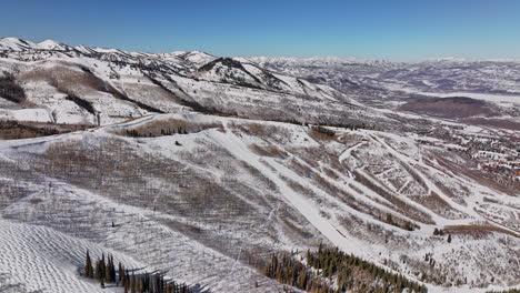 park city utah aerial v panoramic view panning