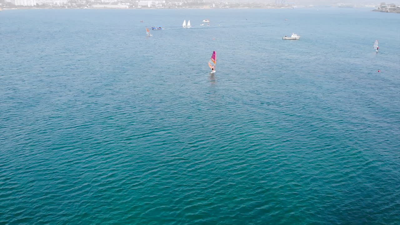 Windsurfing on the Sea