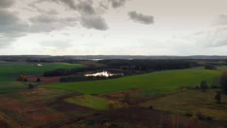 volando sobre el asombroso paisaje de charzykowy, polonia