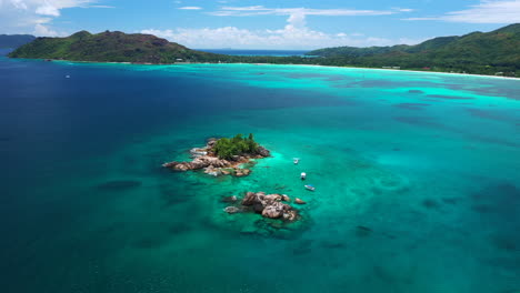 views over praslin island in the seychelles