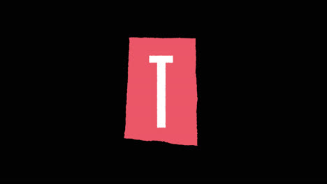 red paper letter t