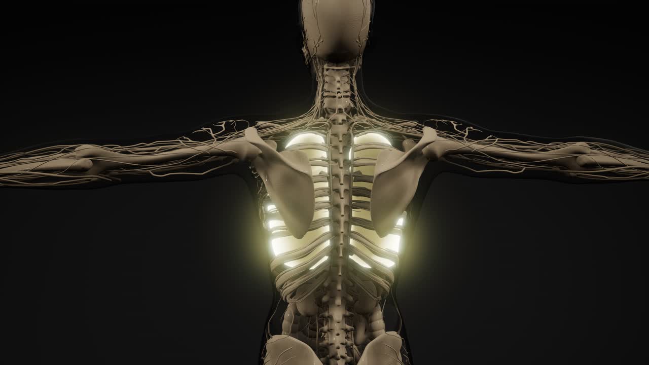 examen radiológico de los pulmones humanos