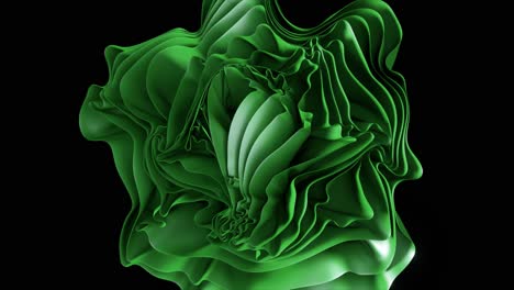 abstract green 3d rendered shape