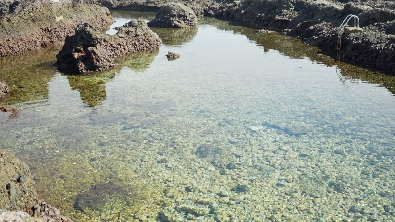 Clear Waters of Tenerife's Rock Pools with Natural Seawater