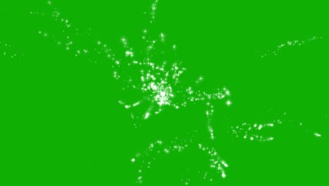 brillo brillante chispas gráficos de movimiento con fondo de pantalla verde