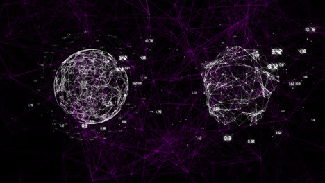 globo digital y código binario con ondas sonoras