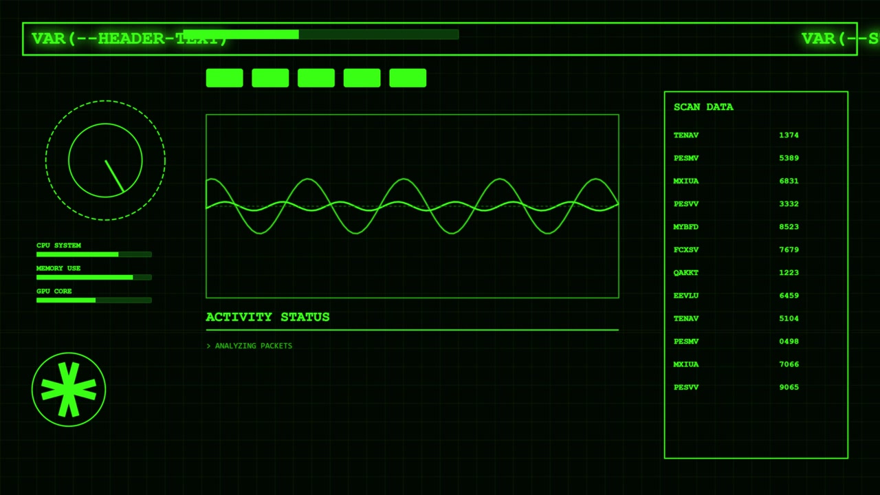 Digital Cyber Security Interface Displaying Real Time Data Analysis