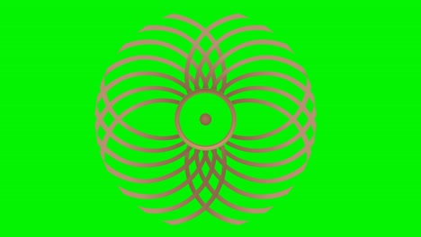 pantalla verde de la escultura cinética