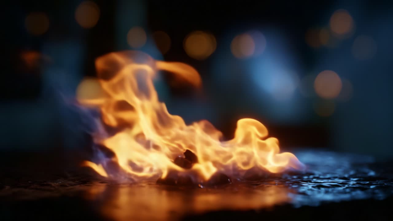 Captivating Dance of Flames: An Artistic Exploration of Fire, Movement, Light, and Energy in a Dramatic and Enchanting Setting