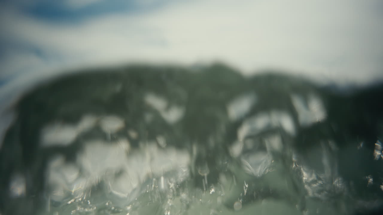 Ocean wave crashing near the shore