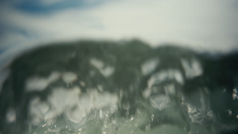 ocean wave crashing near the shore