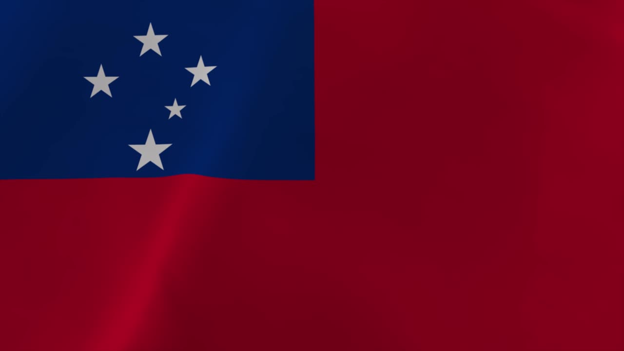 Samoa Waving Flag Animation 4K Moving Wallpaper Background | Premium ...