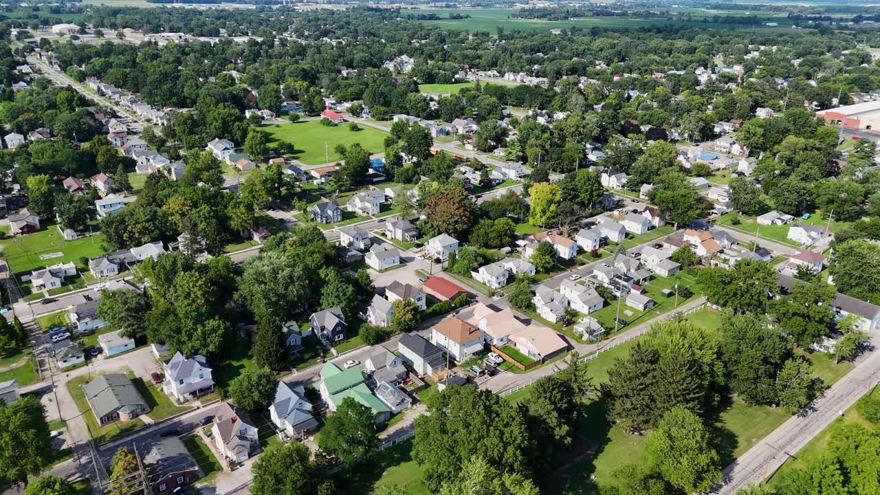 Marion Ohio - neighborhood - aerial drone