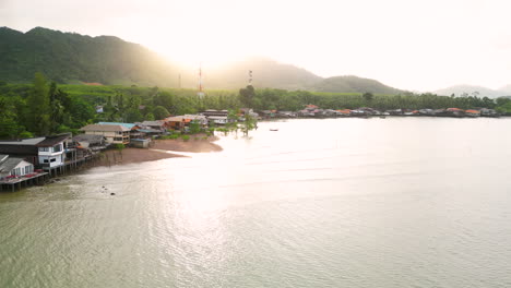 Aerial-View-of-Koh-Lanta-Old-Town-on-Thailand's-West-Coast