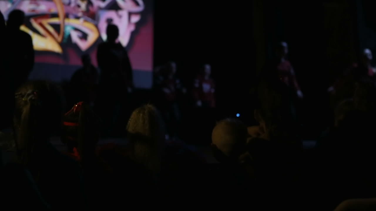 Street Dance Festival. VINNITSA, UKRAINE - MAY 2017: Performance at street dance festival on street stage at night