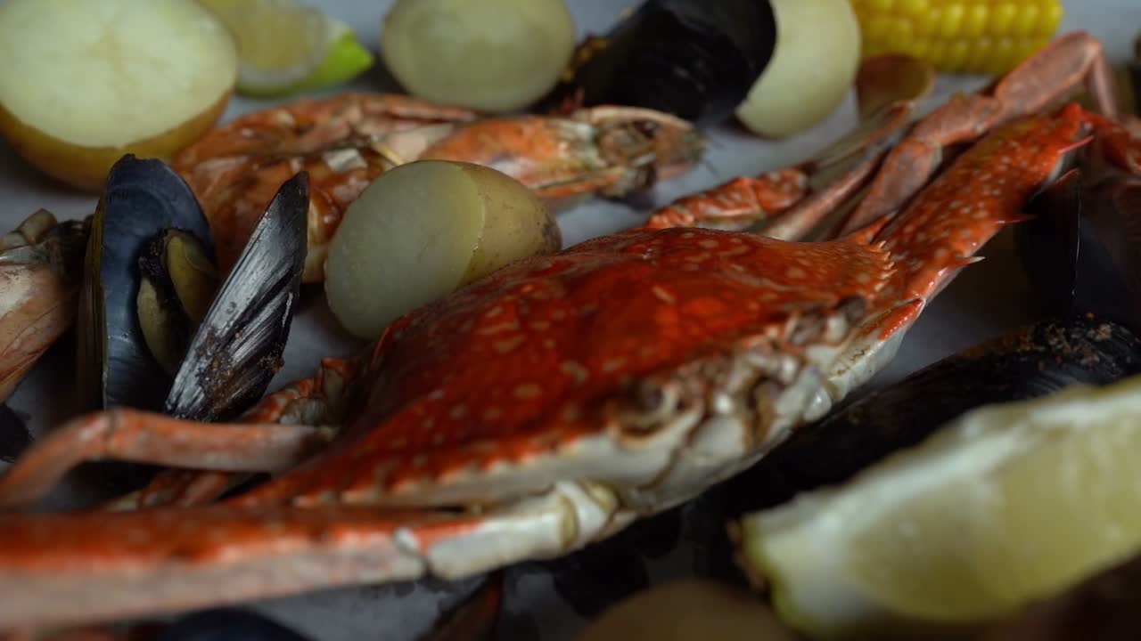 delicious food in fancy restaurant, close up shot, high angle shot