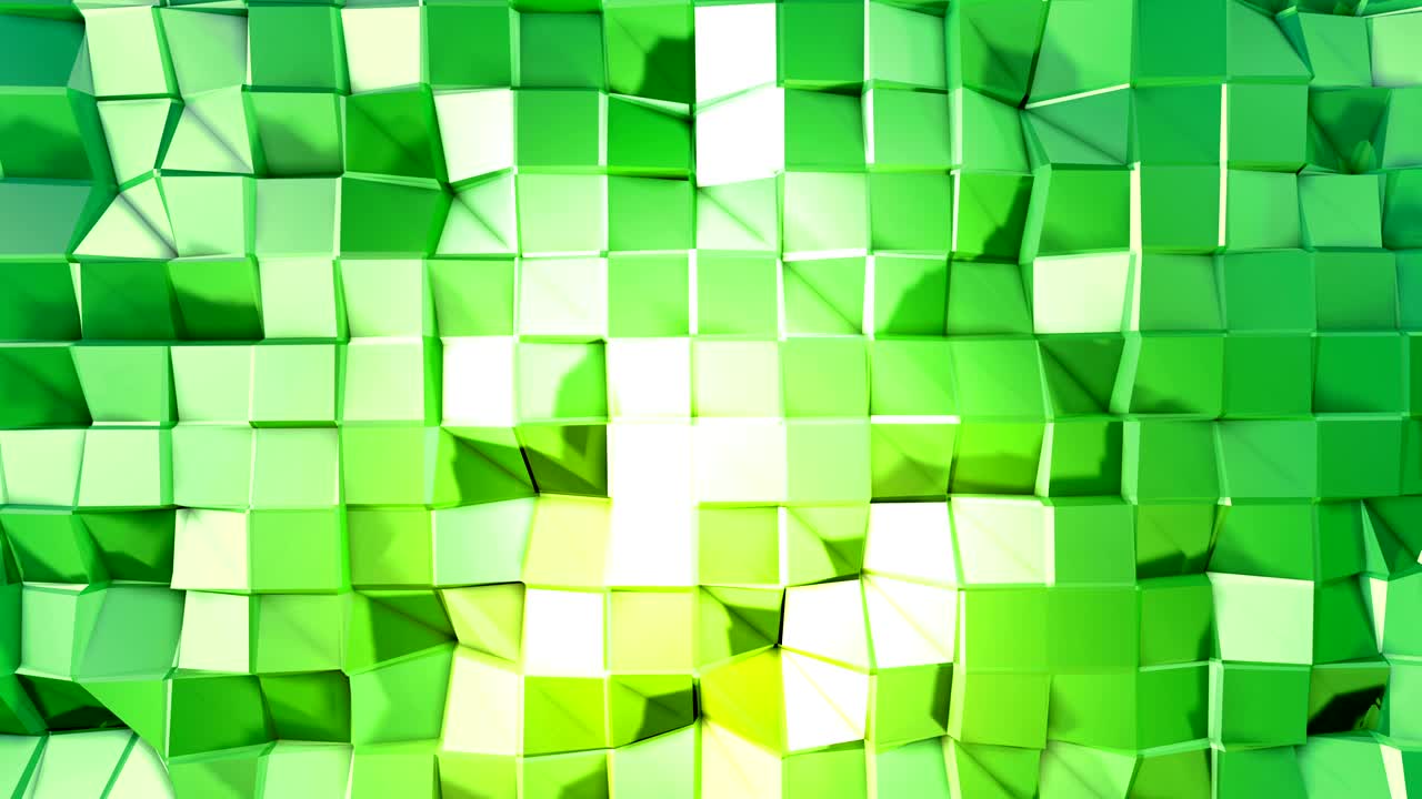 4k чистый низкий поли анимированный фон в петле. бесшовная 3d-анимация в современном геометрическом стиле с современными цветами градиента. творческий простой фон. зеленый желтый градиент, 2