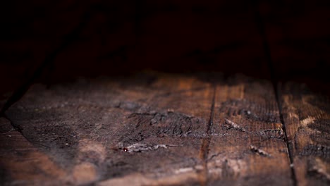 bayas rojas en una mesa de madera rústica