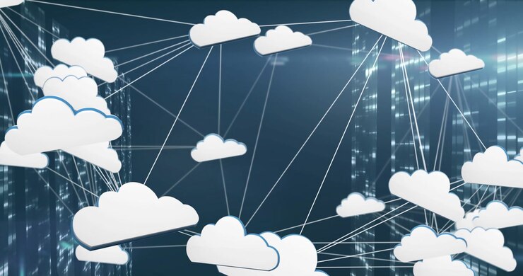 Abstract Cloud Computing Network with Data Connections