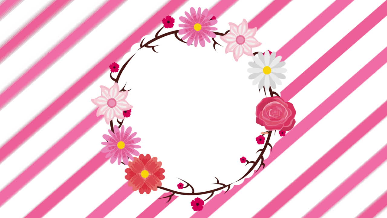 diseño de decoración floral, animación de video hd1080