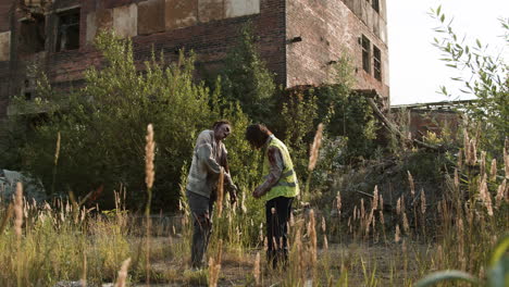 zombies walking outdoors