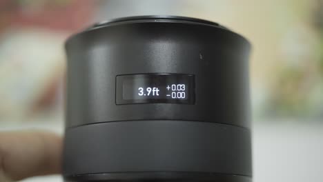 camera lens distance measurement display