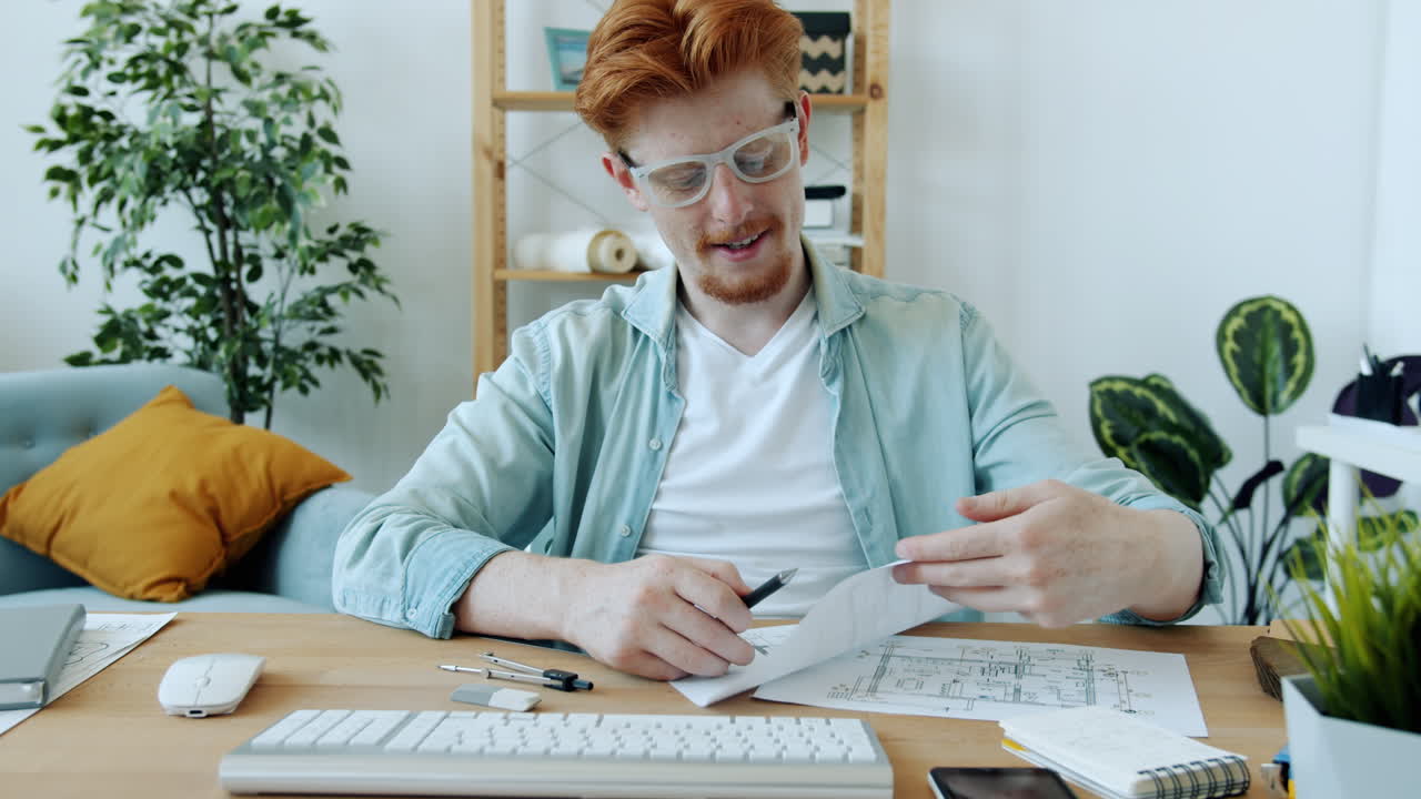 Architect Presenting House Floor Plans