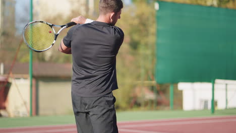 man playing tennis