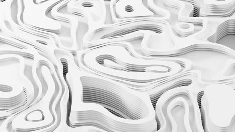 wave pattern paper cut background, 3d rendering.