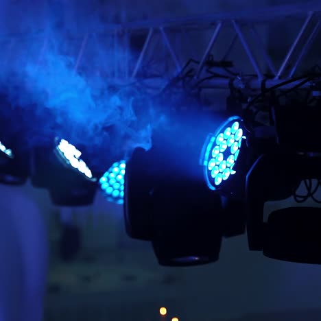 stage light with colored spotlights
