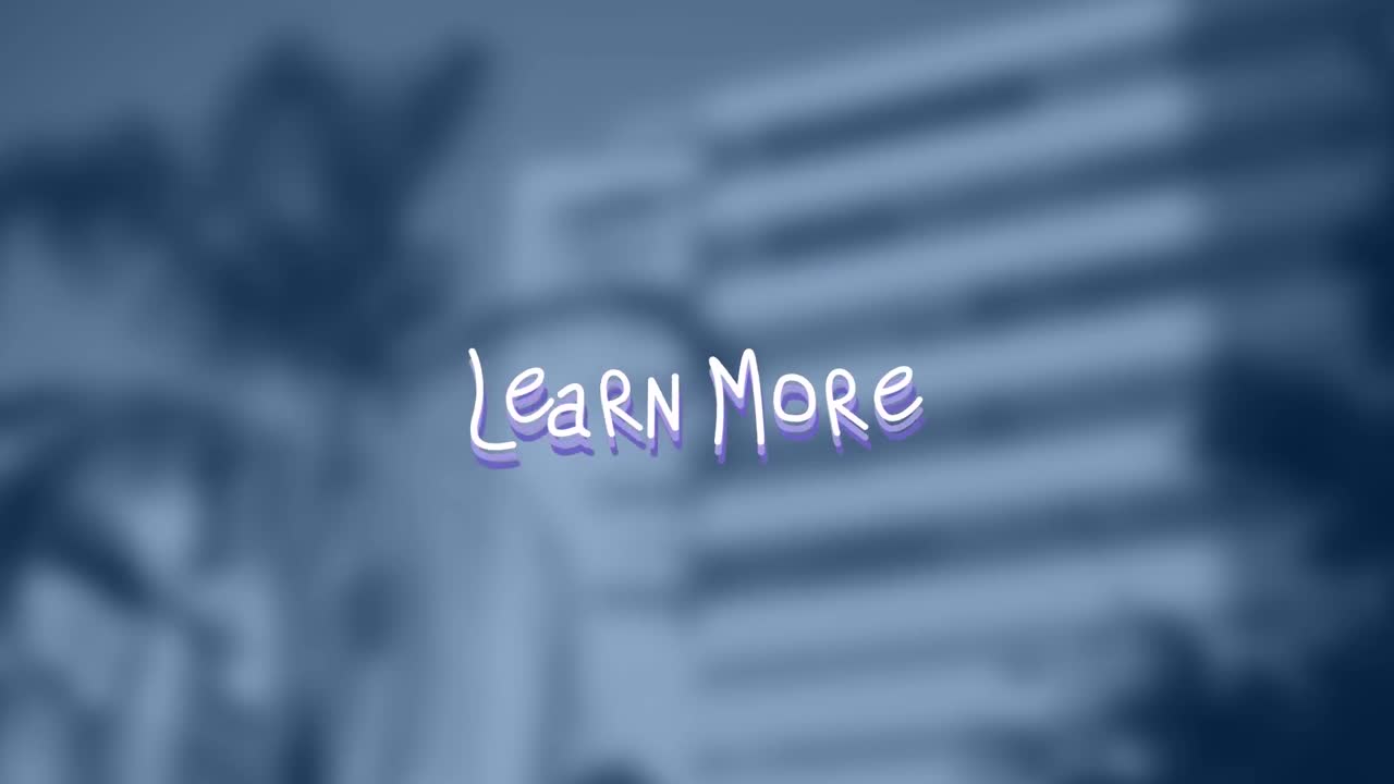 animación de aprender más texto sobre el paisaje urbano