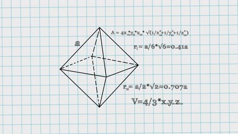 animación de ecuaciones matemáticas que se mueven sobre fondo blanco