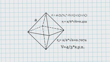 animation of mathematical equations moving on white background